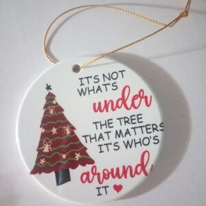 Festive Christmas Tree Ornament with Red and Green Design